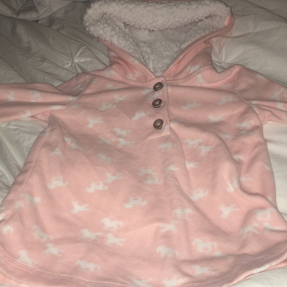 Carters 2T pink horse fleece pullover 3/$10